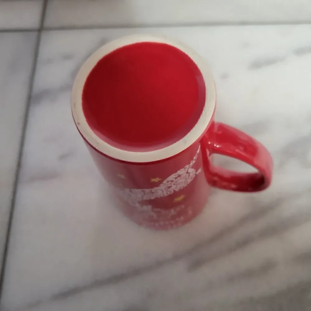 Merry Christmas tall ceramic coffee hot tea hot cocoa bar mug 16 oz